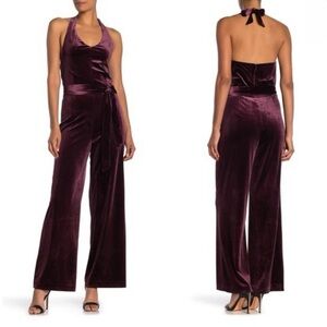 Laundry by Shelli Segal velvet one piece holiday jumpsuit (small)